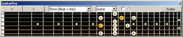 GuitarPro6 4D2:5C2 C pentatonic major scale 313131 sweep pattern